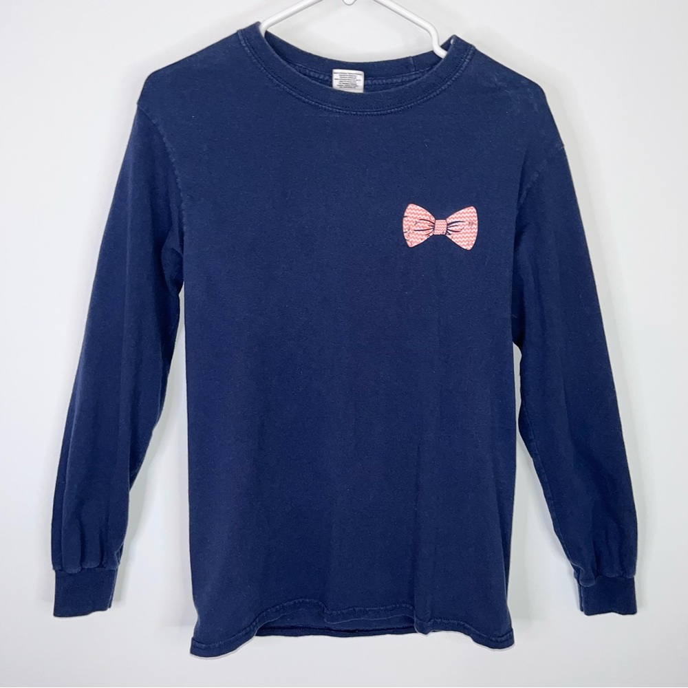 CAVENDER’S Navy Blue Mason Jar Long Sleeve Gildan Graphic T-Shirt Small - Picture 2 of 6